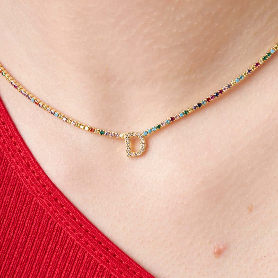 14K GOLD Colorful Waterways Set with Letters