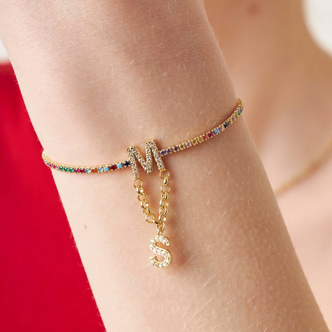 14K GOLD Colorful Waterways Set with Letters