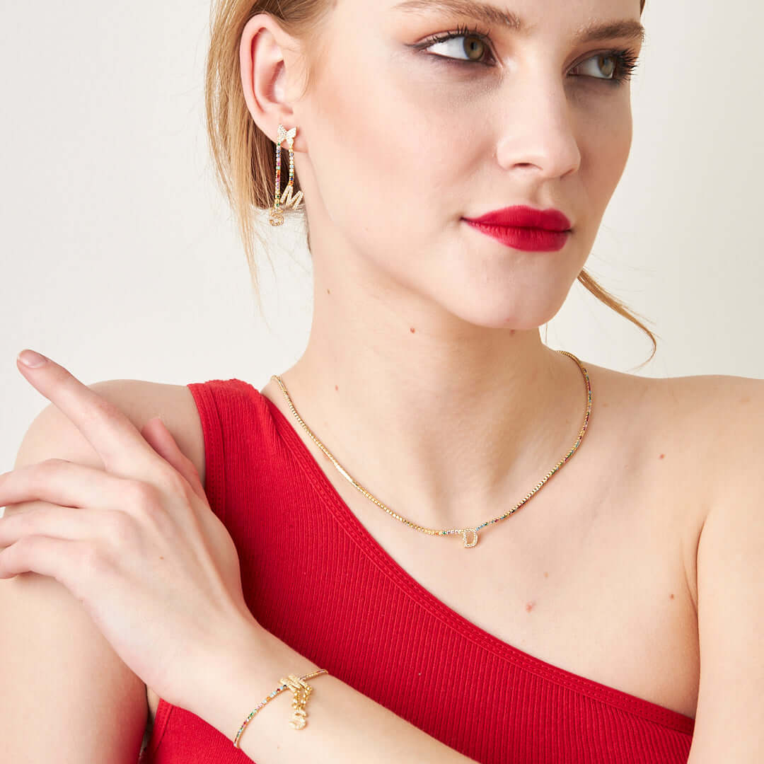 14K GOLD Colorful Waterways Set with Letters