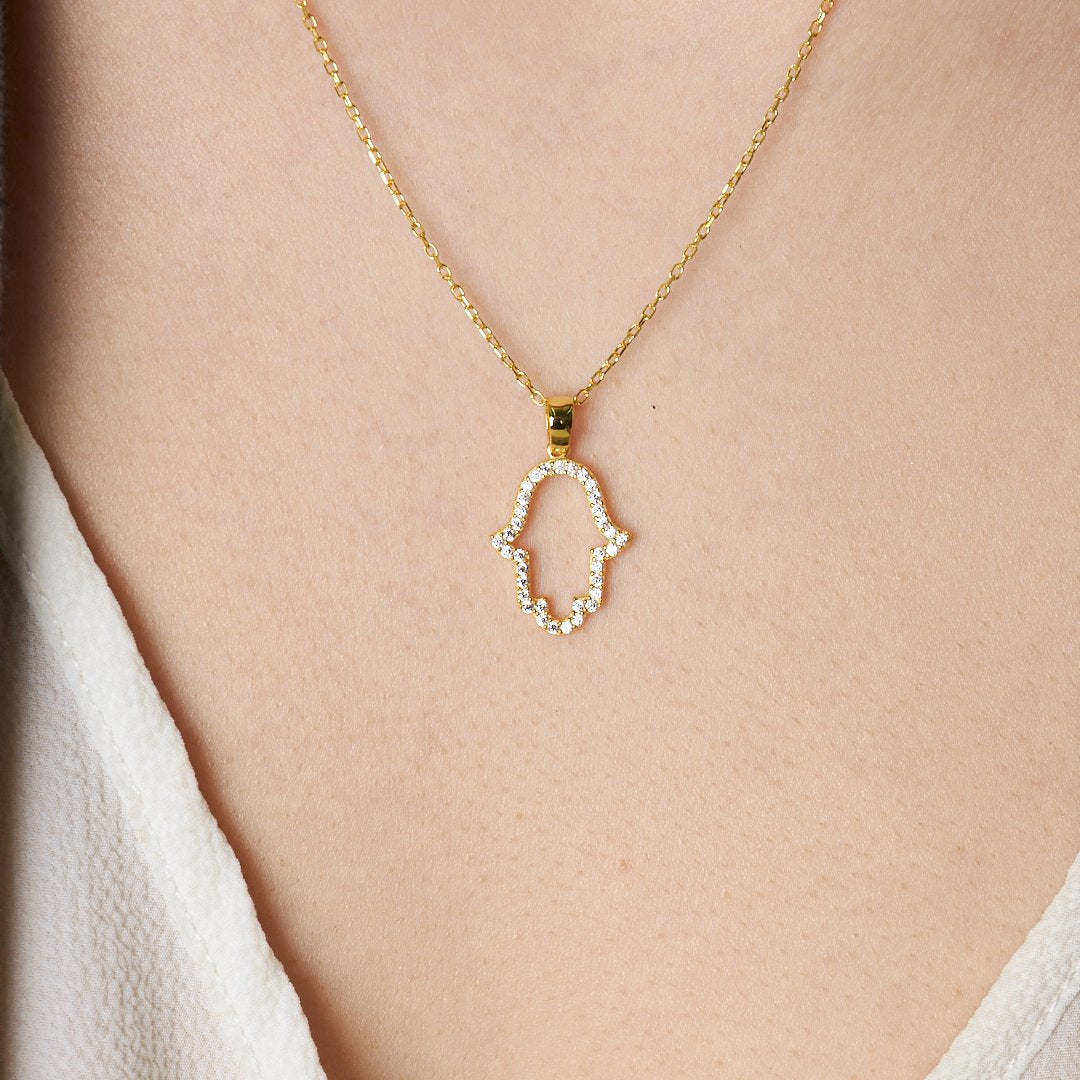 Kleine fatma hand halskette