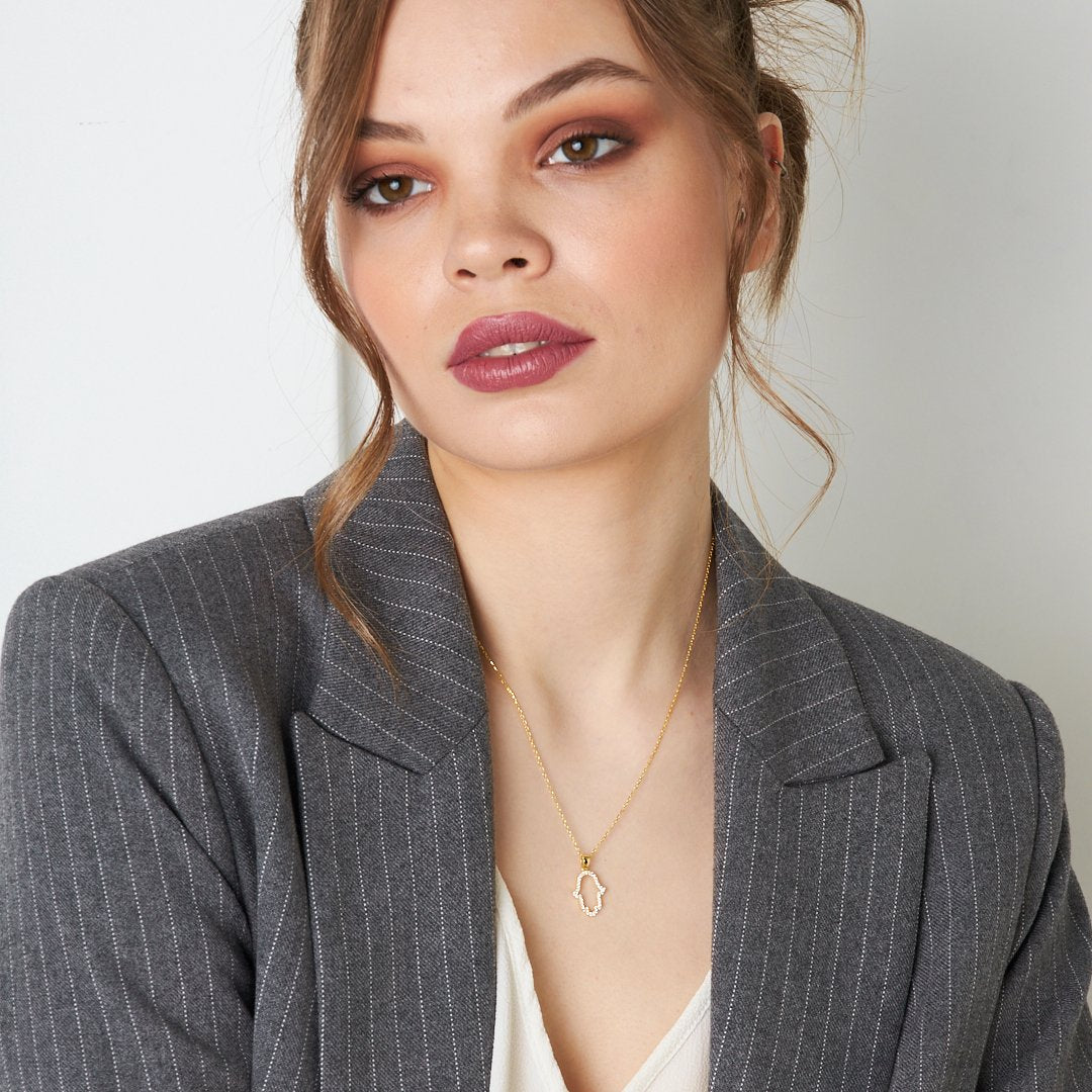 Kleine fatma hand halskette