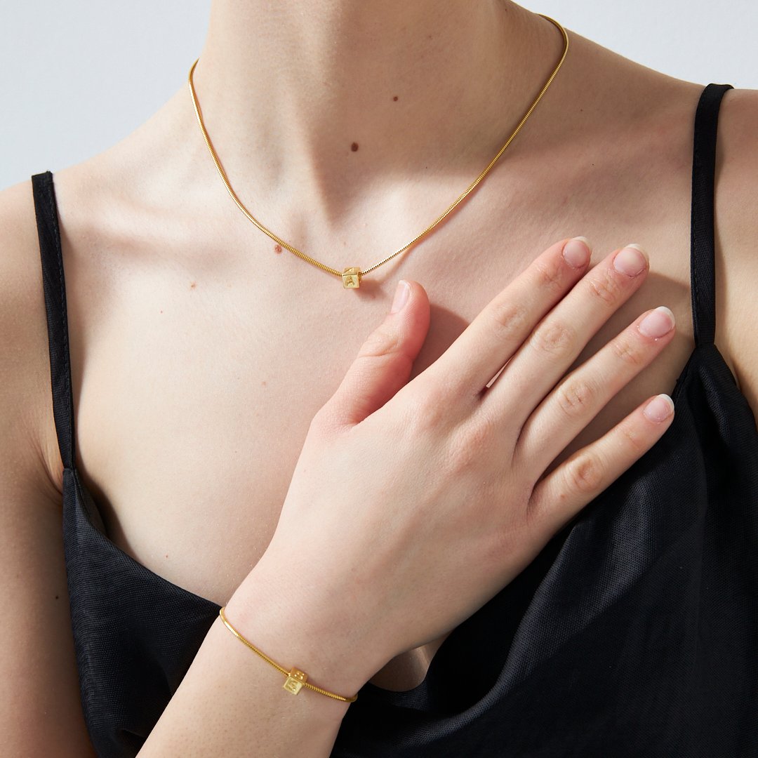 Letter Cube Chain Set