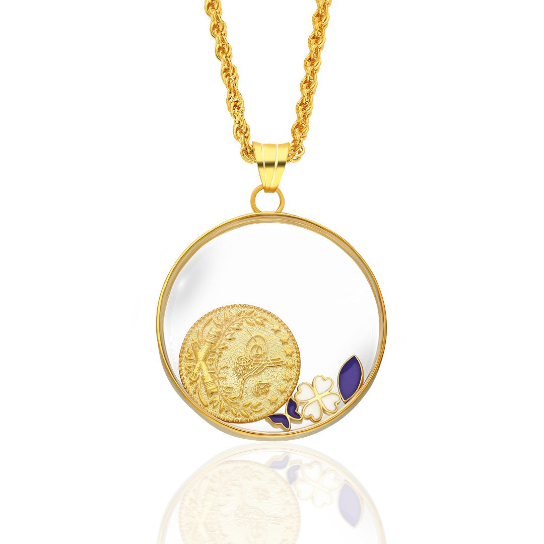 Glückskette aus Glas mit Monogramm