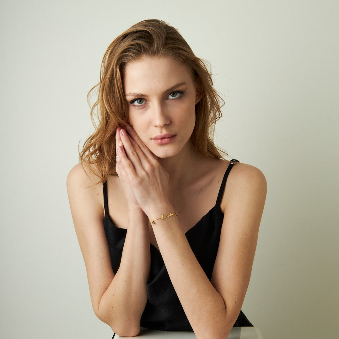 Namensarmband - Buchstabenarmband mit Steinen