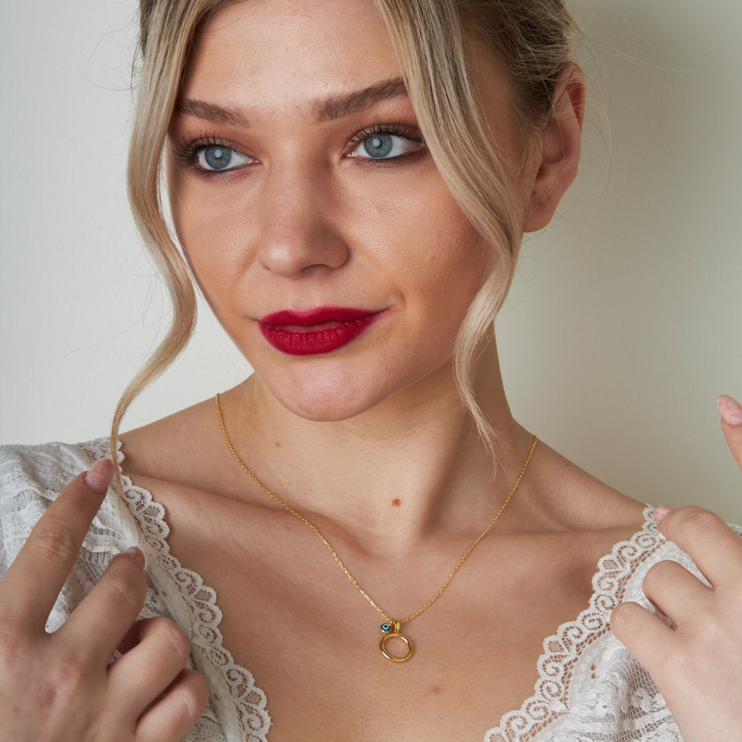 Böses Auge Kreis Halskette