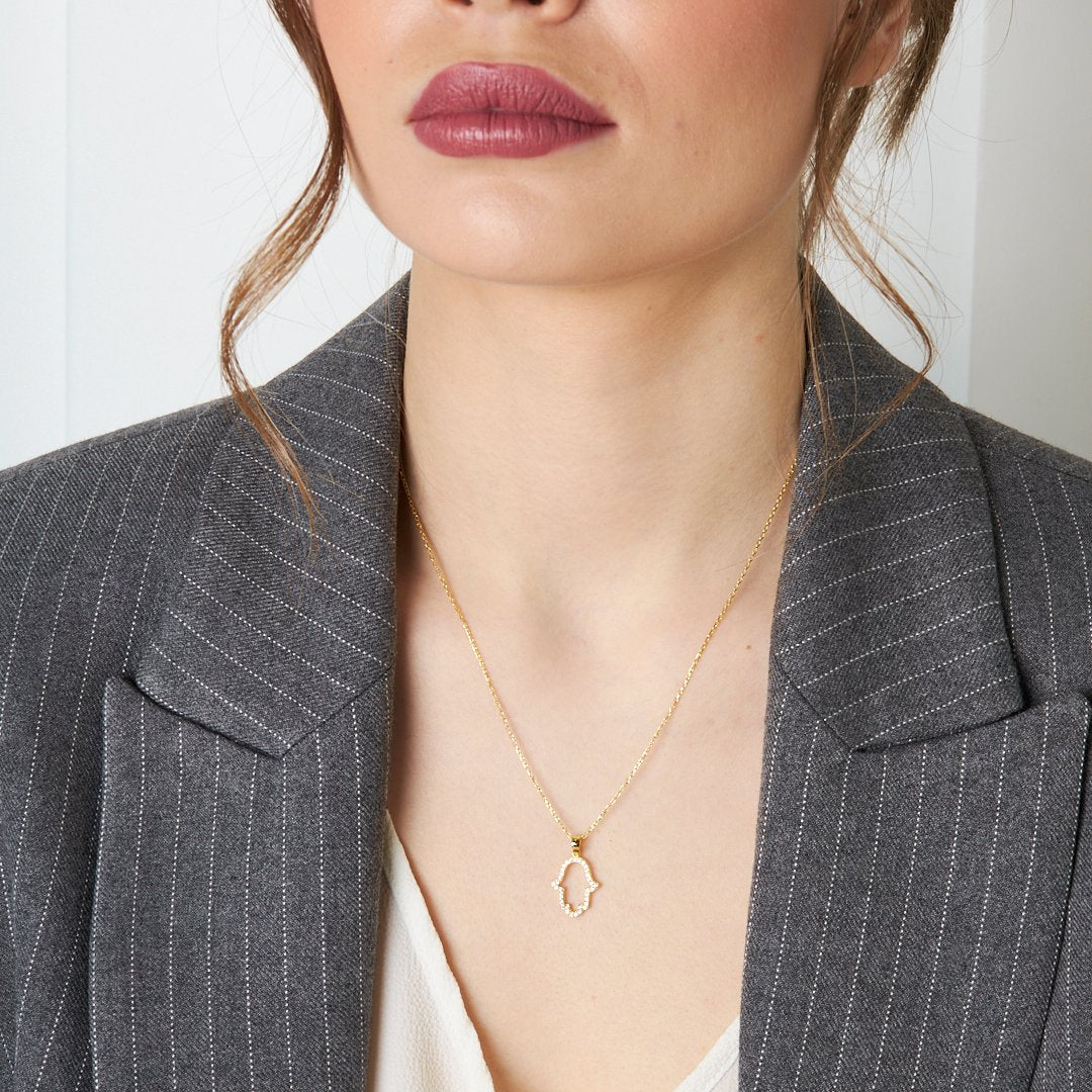 Kleine fatma hand halskette