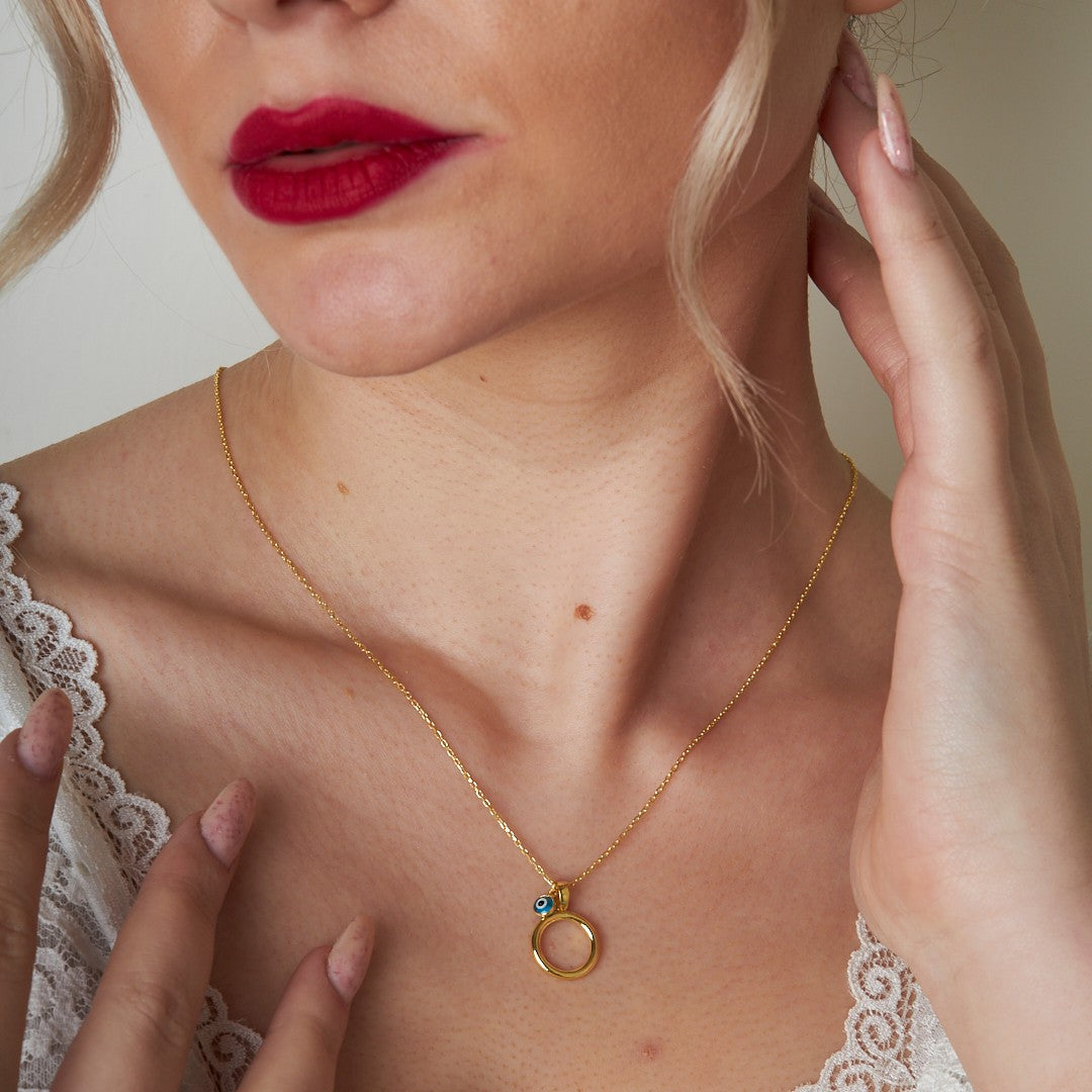 Böses Auge Kreis Halskette