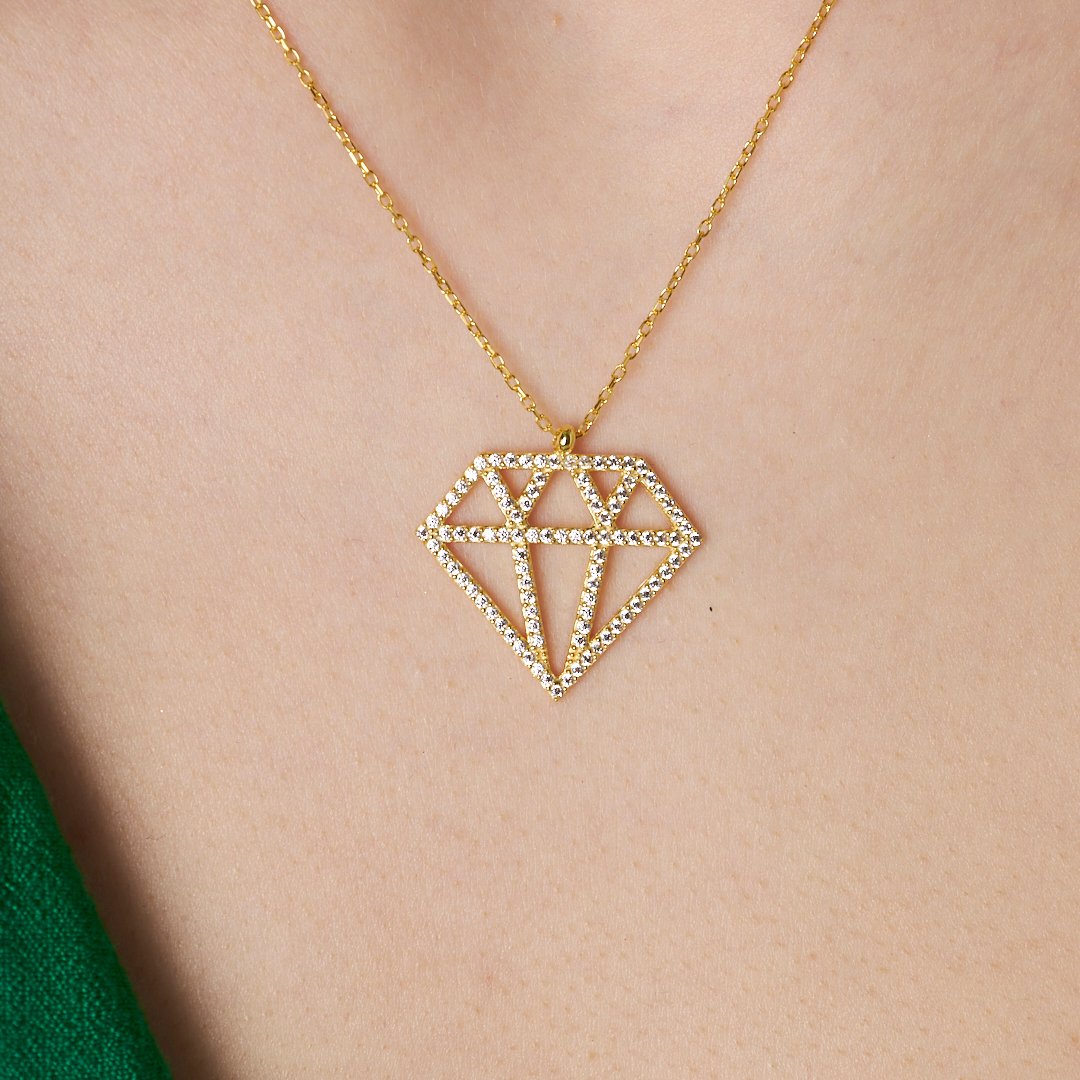Diamant Design Halskette
