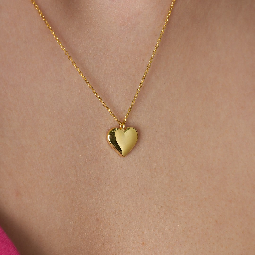 Platte Herz Halskette