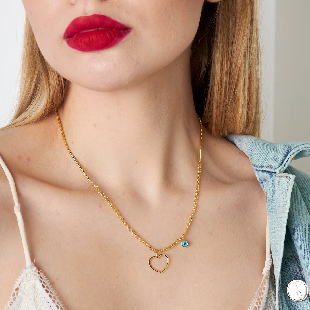 Dünne Herz Halskette