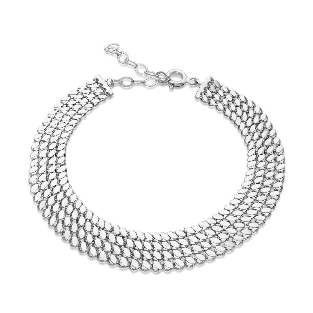 Vierreihiges Schlangenlederarmband