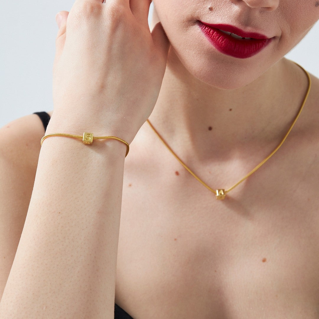 Letter Cube Chain Set