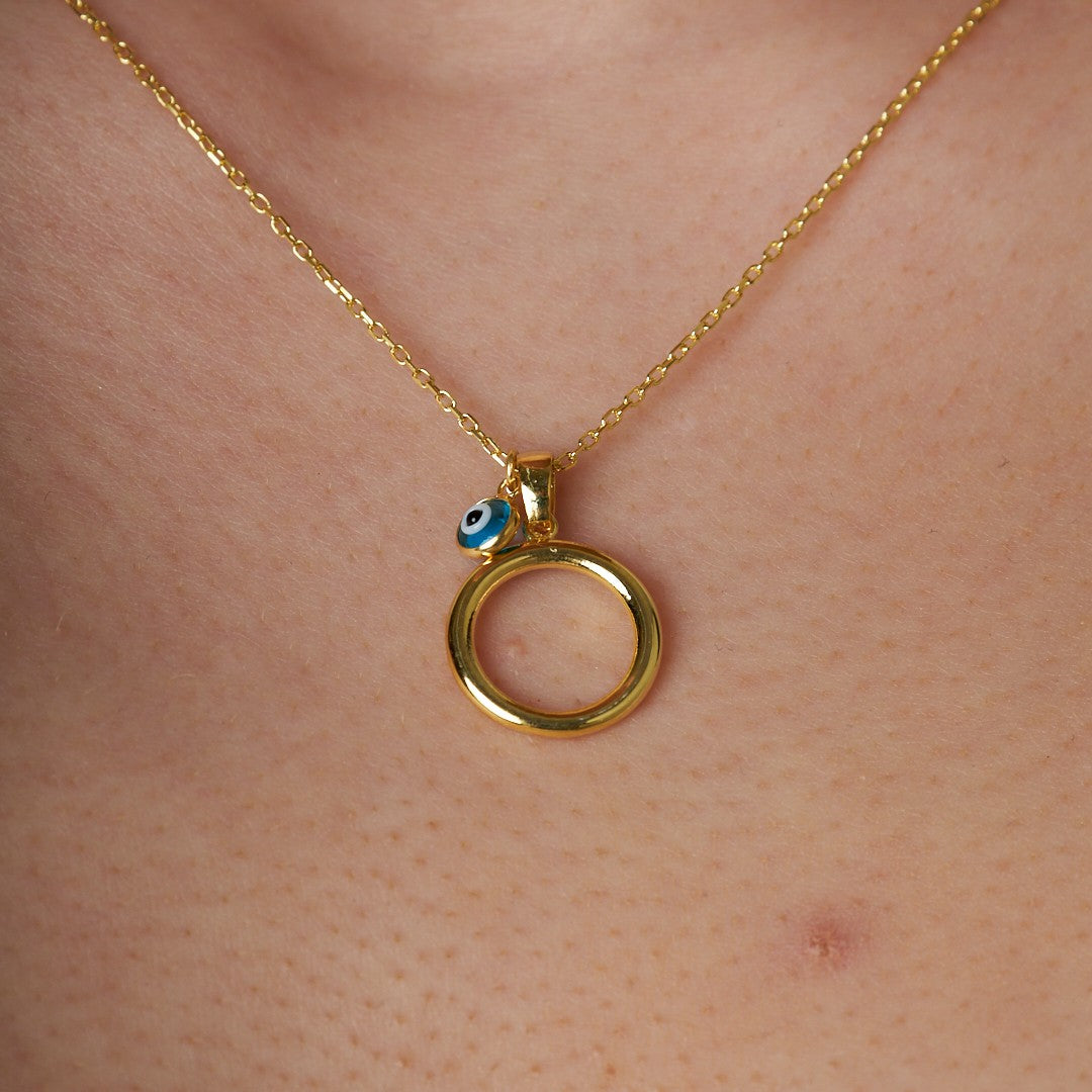 Böses Auge Kreis Halskette