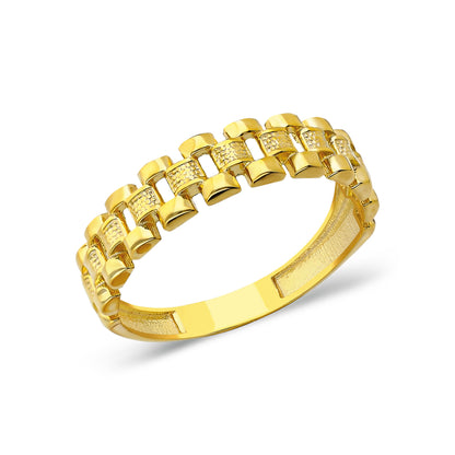 14K GOLD Kordelring