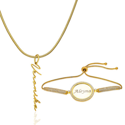 14K GOLD Named Chain Set