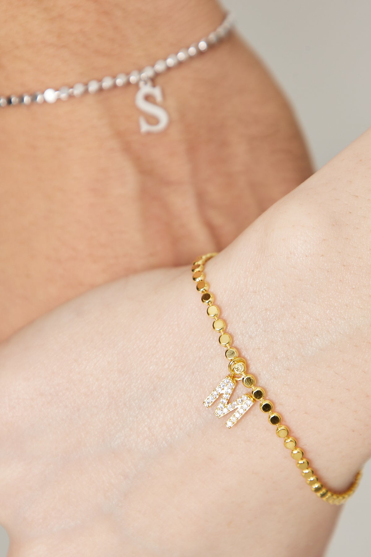 Buchstabe Bulk Chain Couple Armbänder