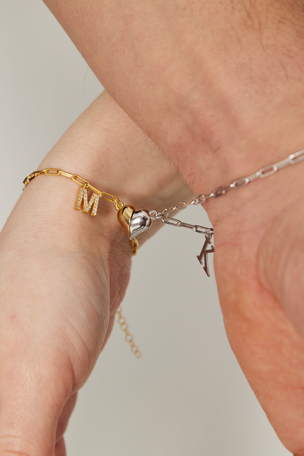 Magnetisches Herz Buchstaben Paar Armband