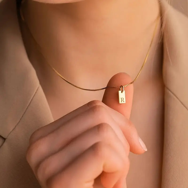 KÜP PLAKAM LETTER NECKLACE – 925 SILBER