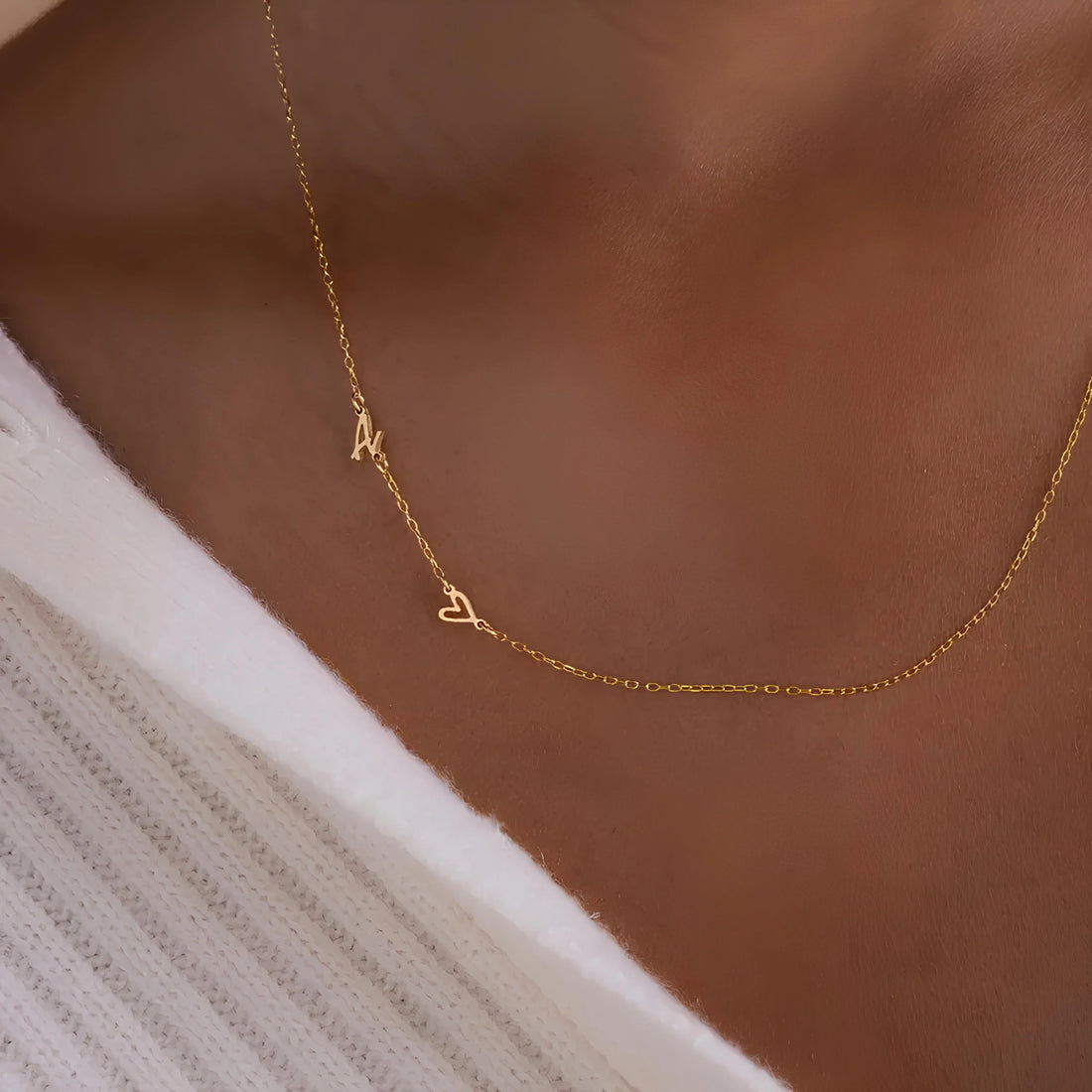 Feine Kette mit Herz-Anhänger – 925 SILBER