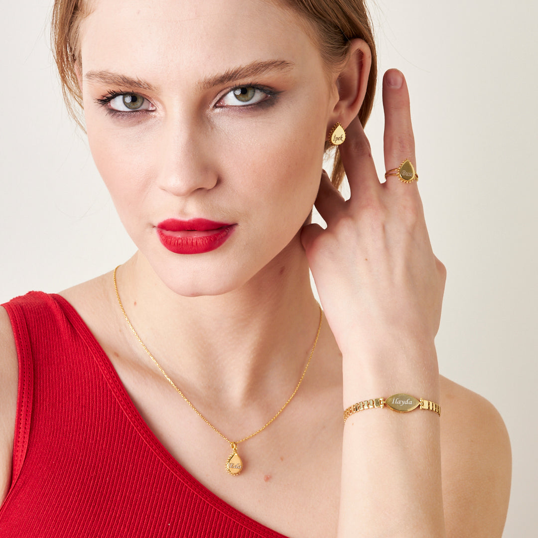 14K GOLD Benannter Fallsatz