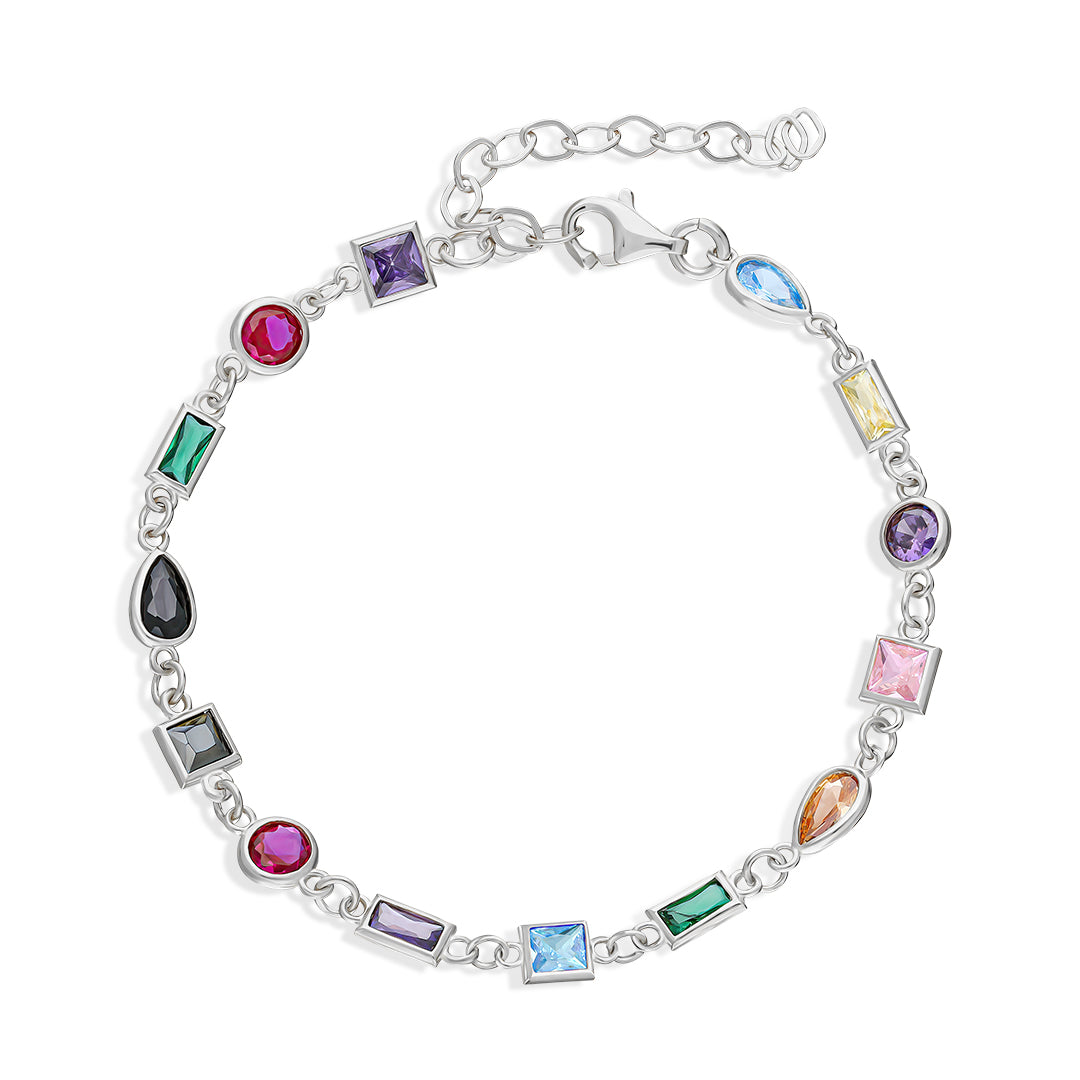 Naturstein Regenbogen Armband