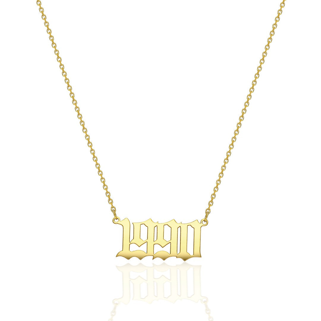 Name Necklace - Necklace with Date of Birth