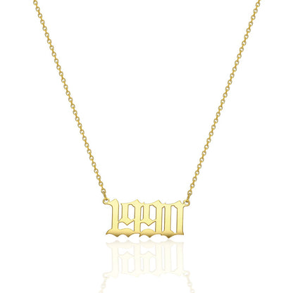 Name Necklace - Necklace with Date of Birth