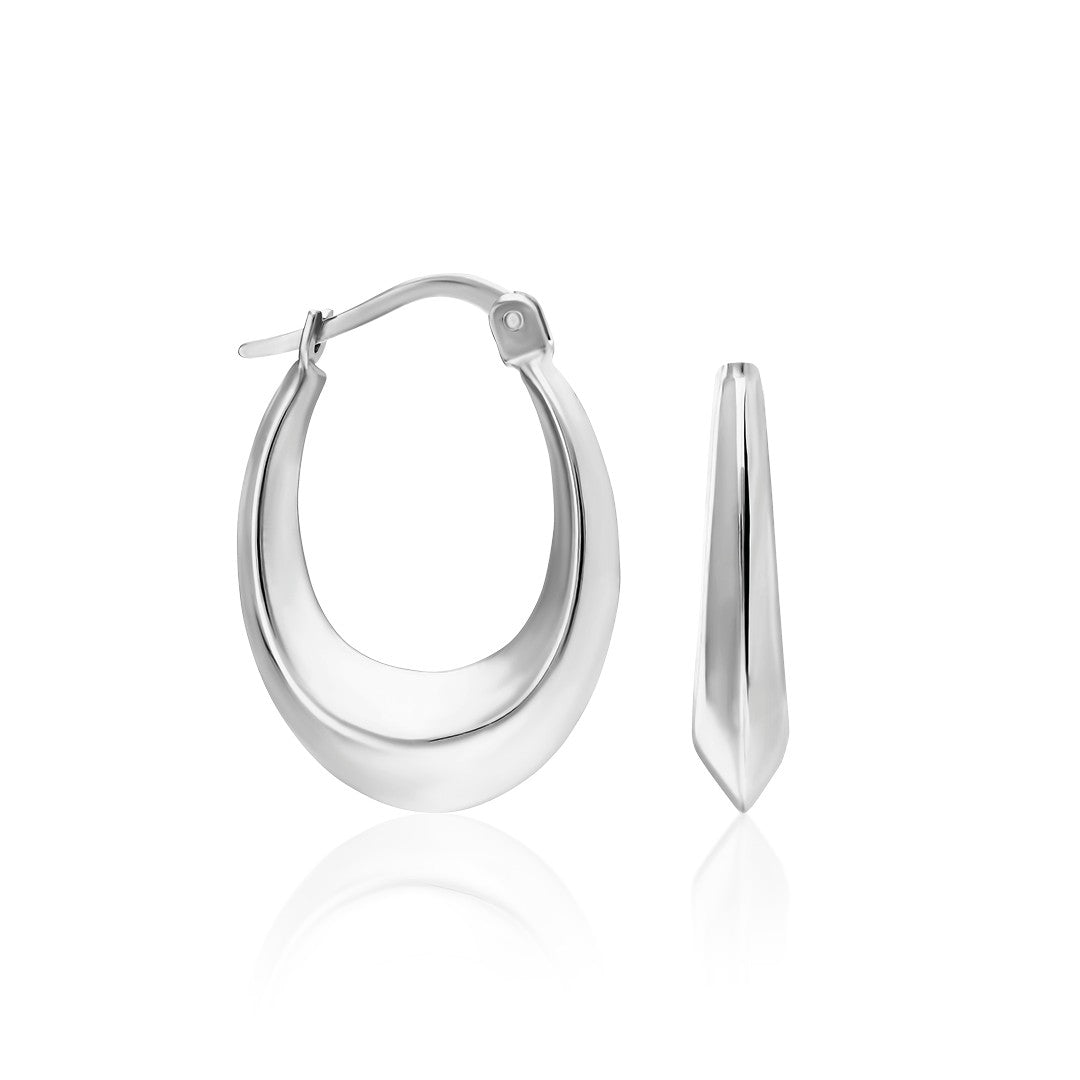 Oval curved earrings