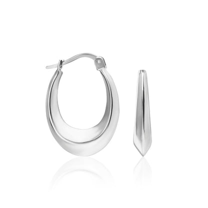 Oval curved earrings