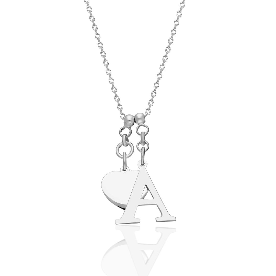 Name Necklace - Heart Letter Necklace