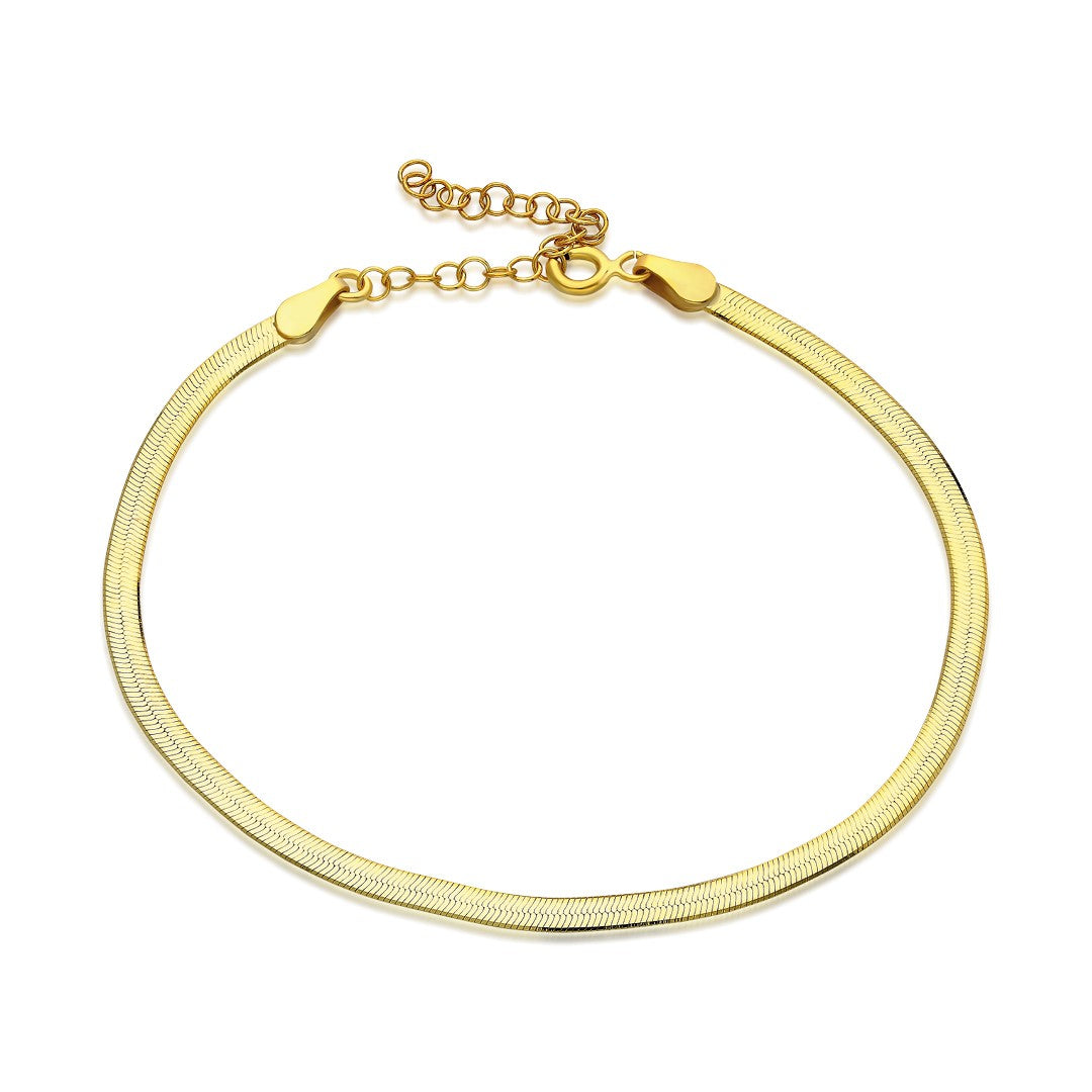 14K GOLD Schlangenketten Armband