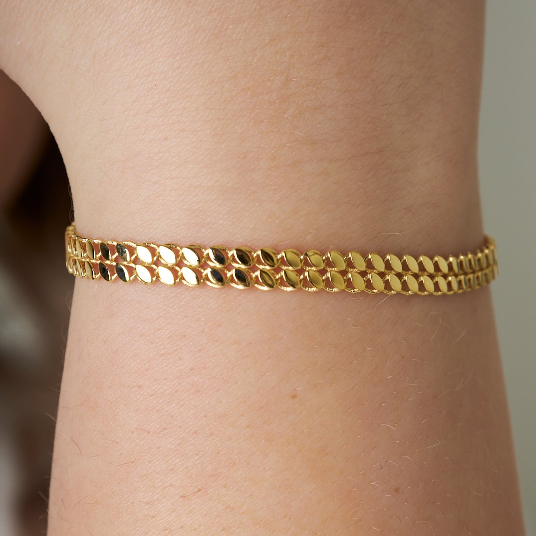 Double row sequin bracelet