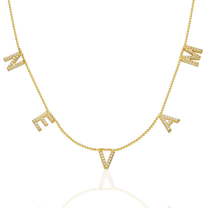 Letters - Thin Chain Name Necklace