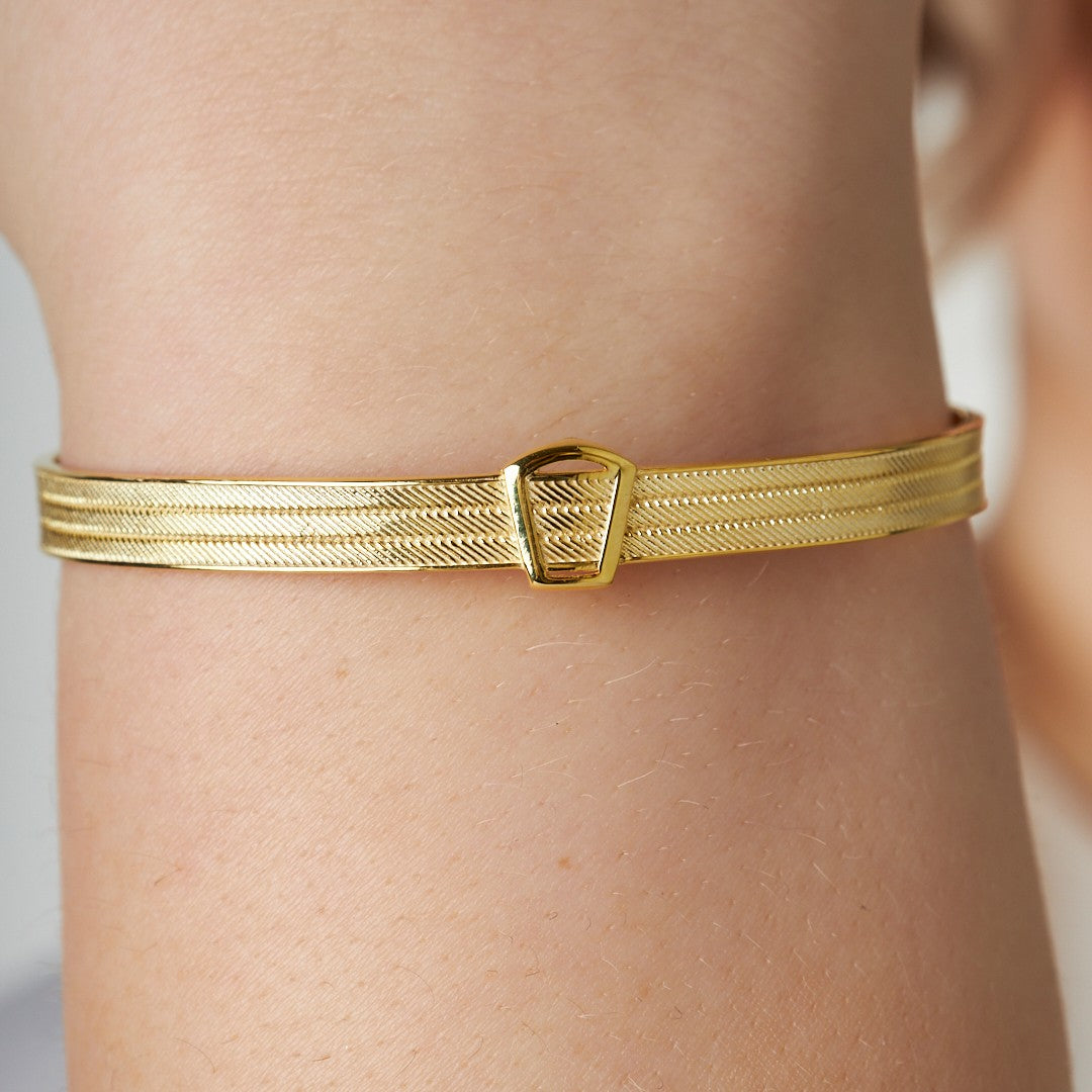 Braided gold bracelet discount