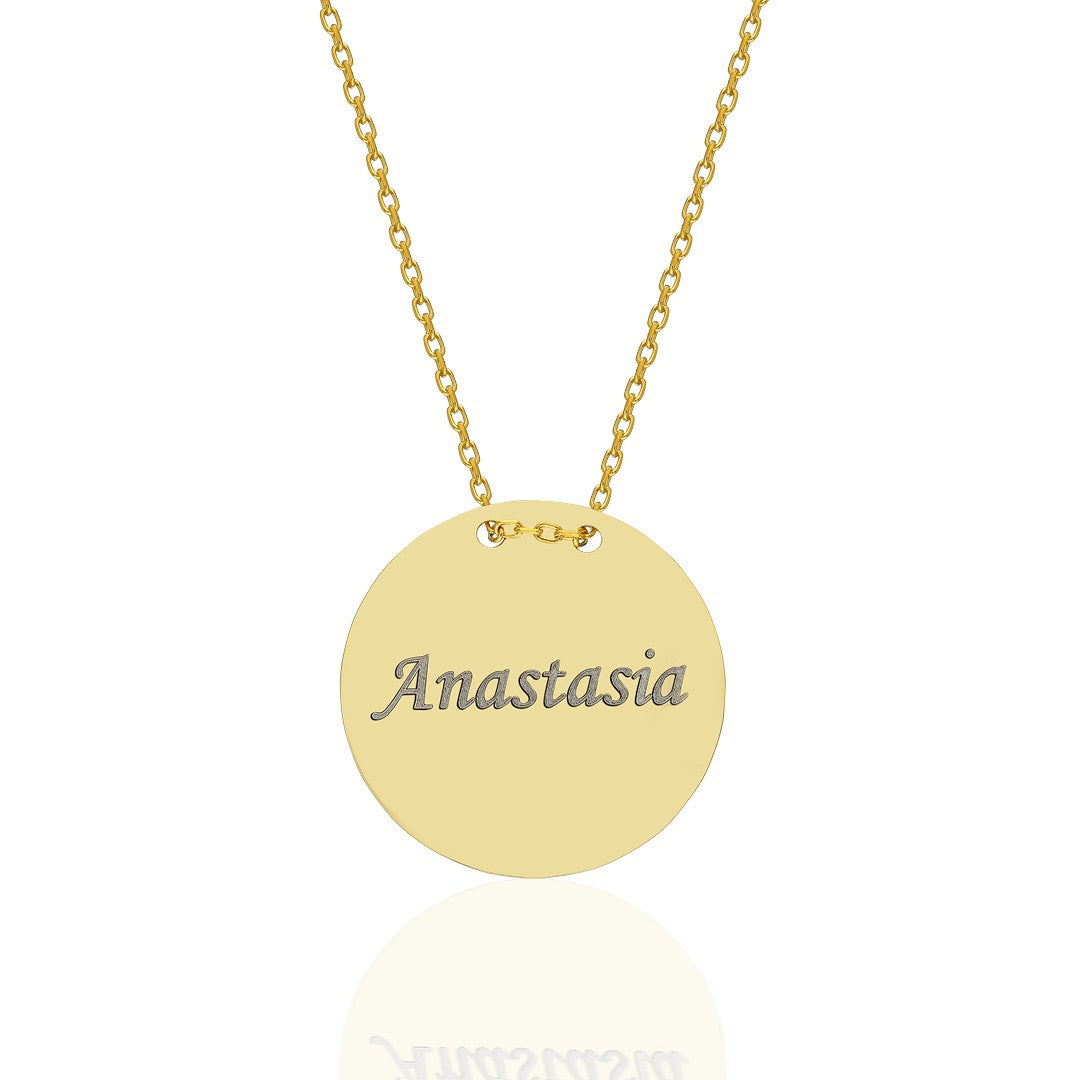 14K GOLD Nameplate Necklace