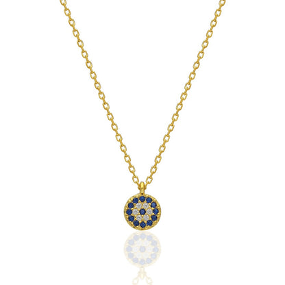 14K GOLD Mini evil eye necklace