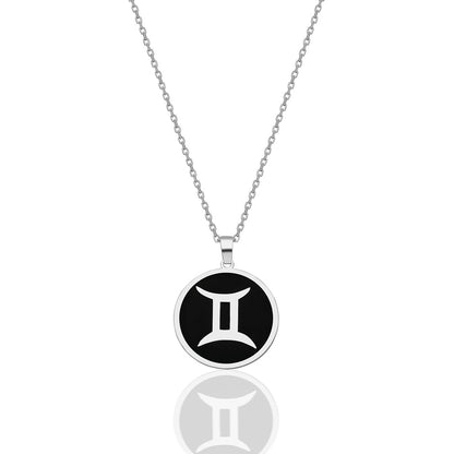 Colorful Gemini horoscope necklace