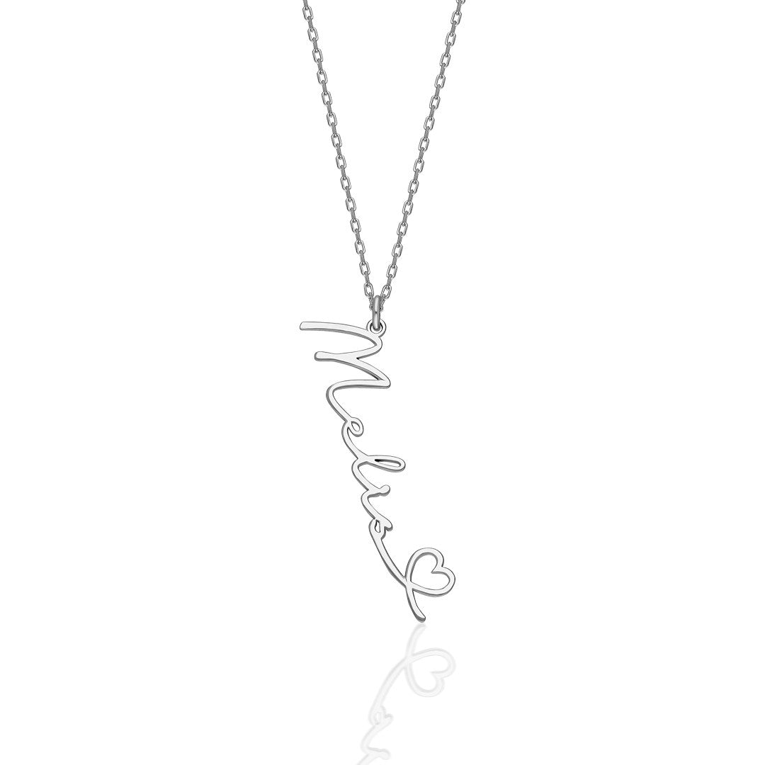 Name Necklace - Necklace with handwritten name in heart shape