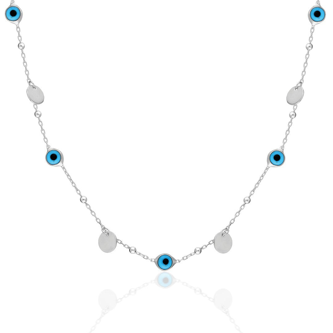 Evil Eye Stamp Necklace