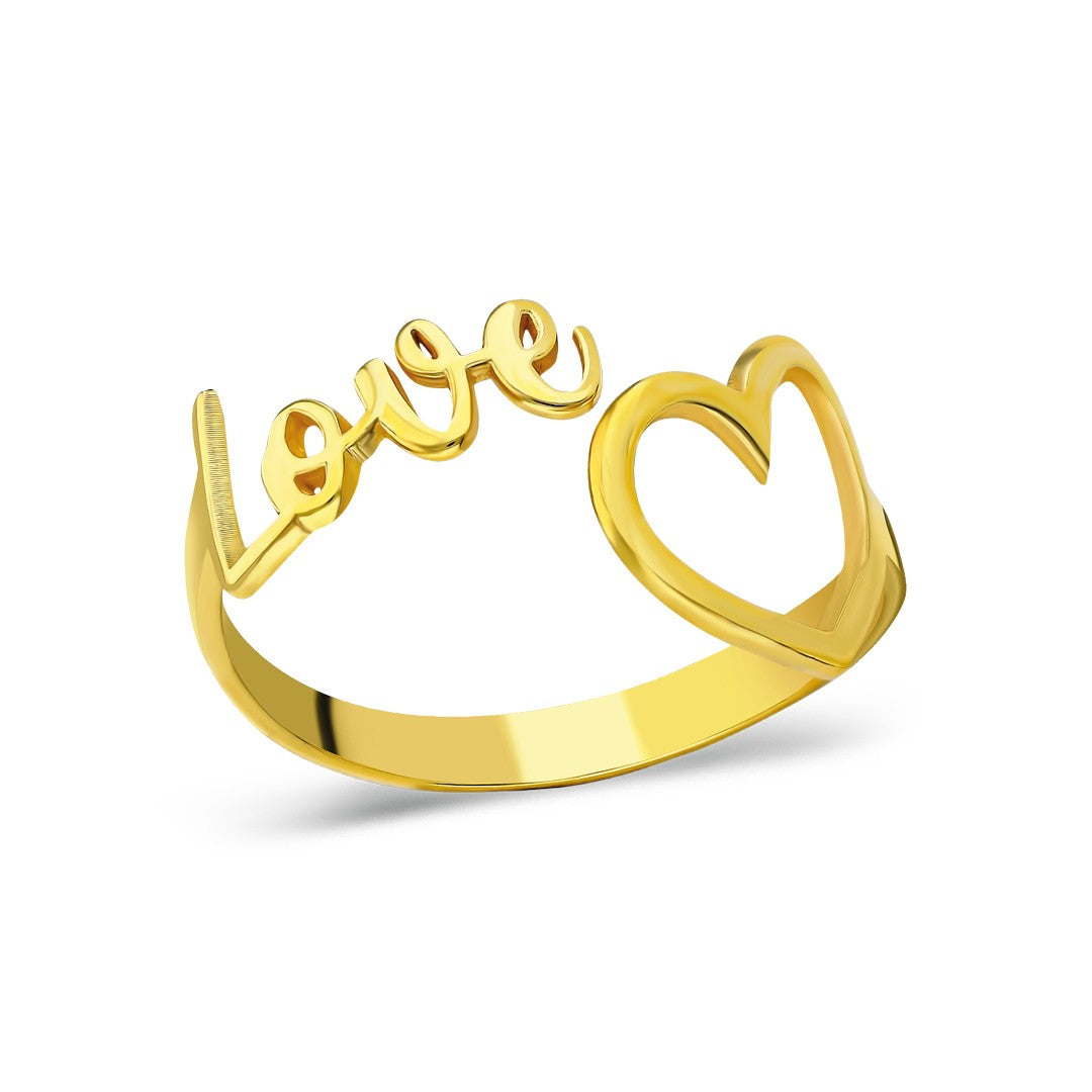 love ring with heart