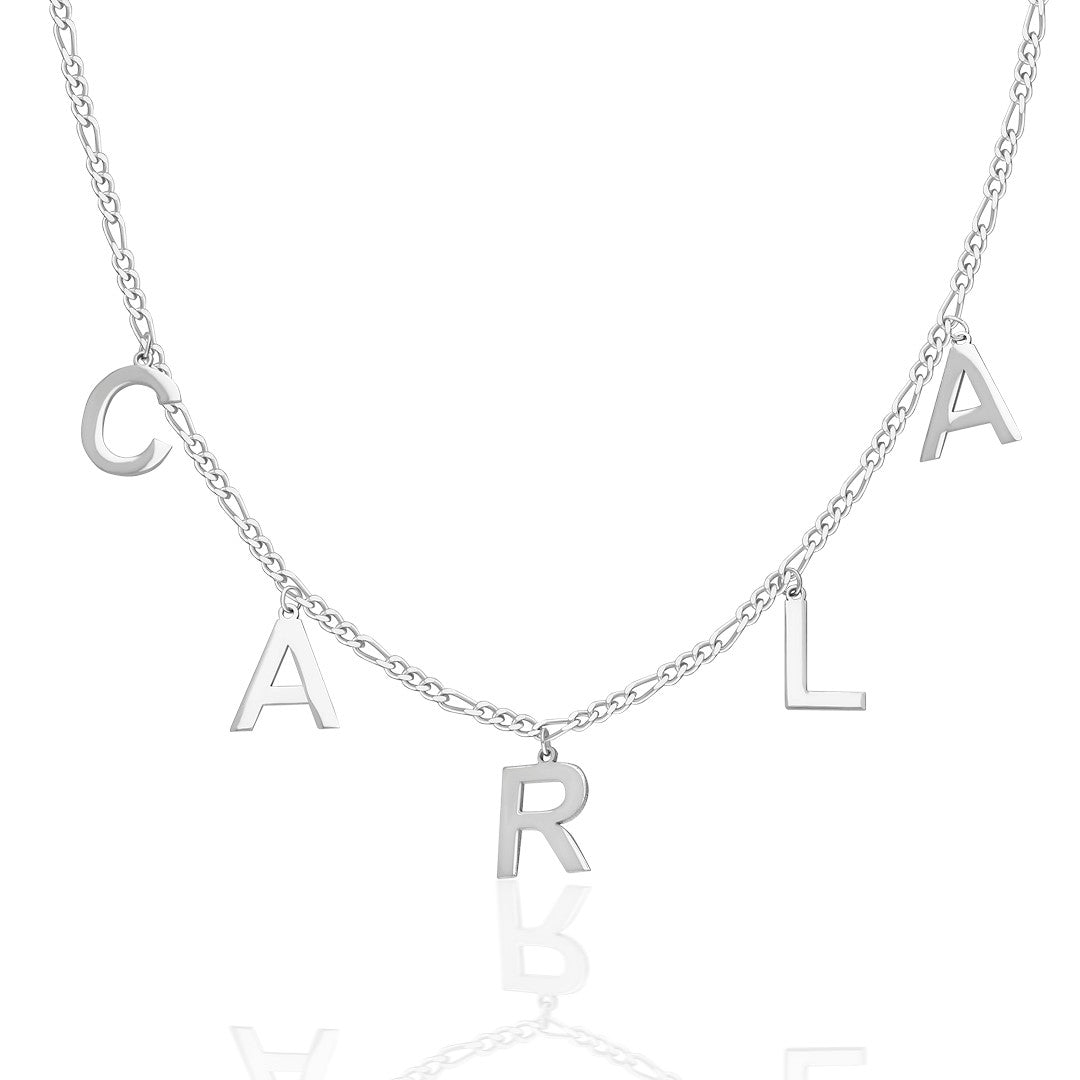 name necklace with collar