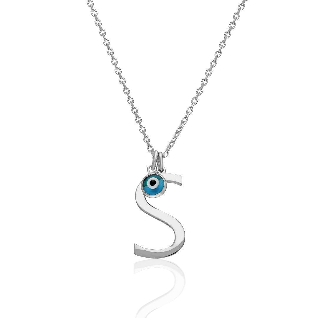 Name Necklace - Evil Eye Letter Necklace