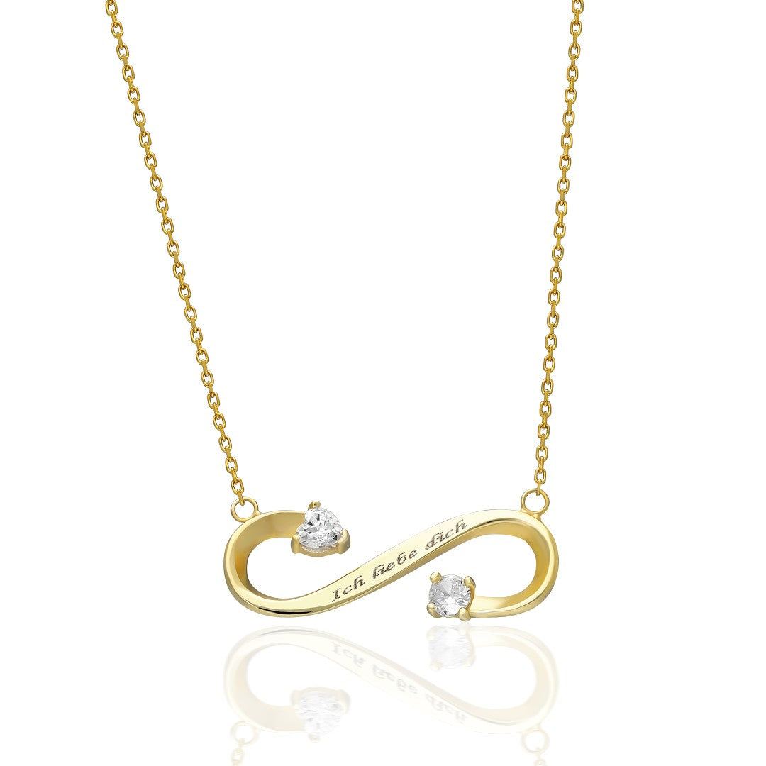 14K GOLD custom-made infinity necklace