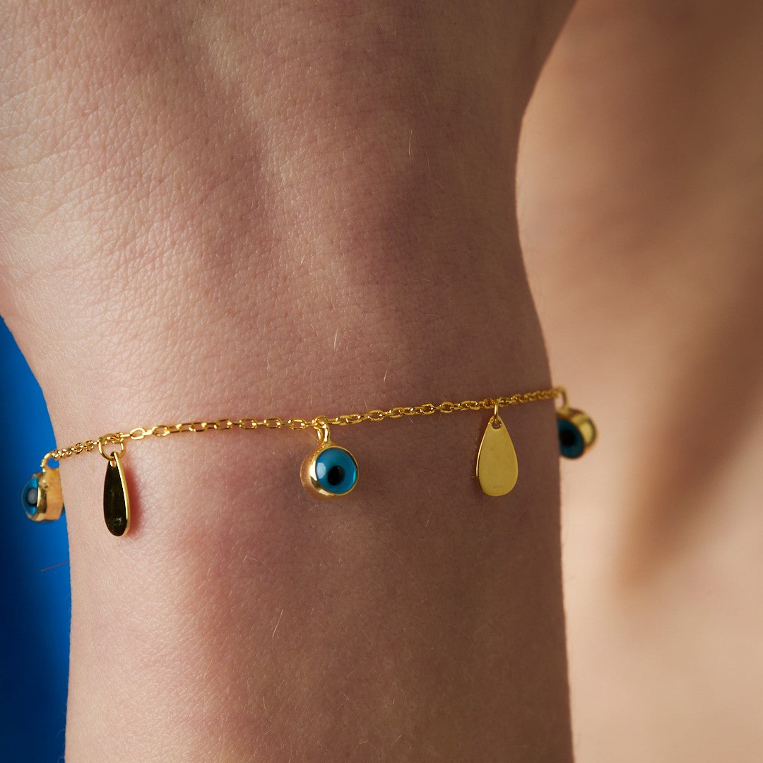 evil eye drop bracelet