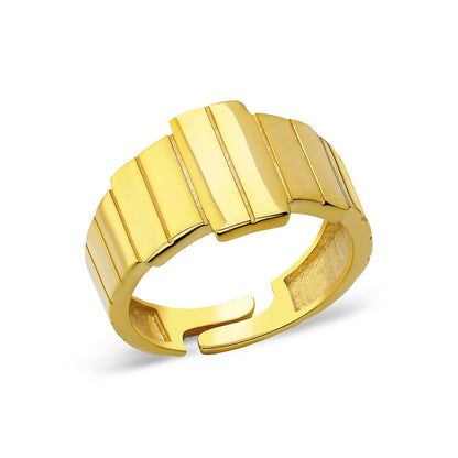 Vertically striped ring