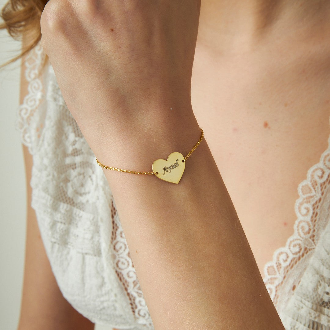 Name Bracelet - Named Heart Bracelet