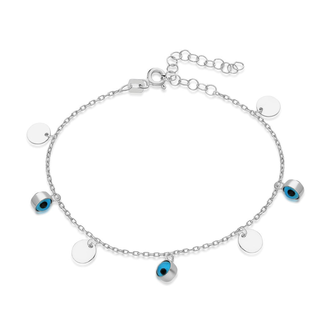 Evil Eye Plate Bracelet