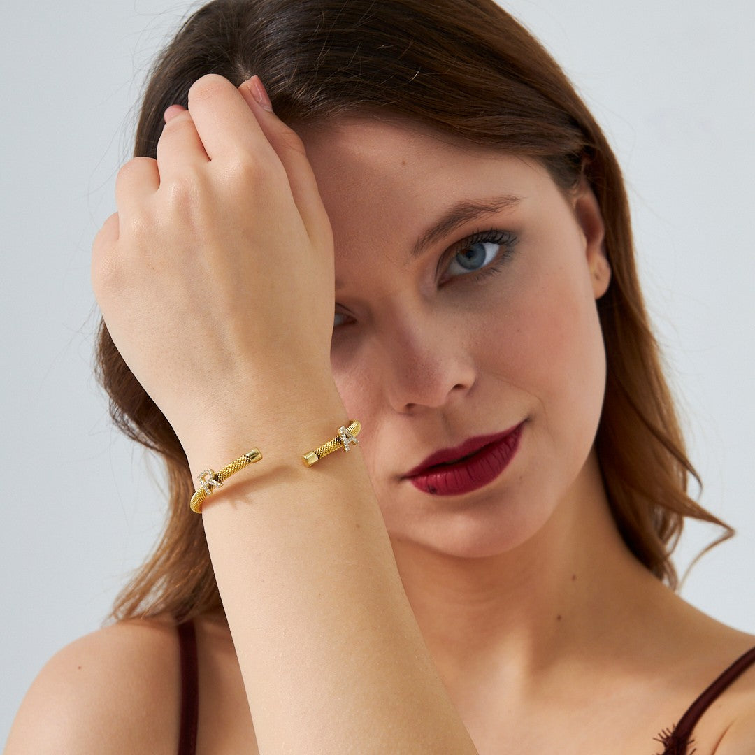 Namensarmband - Weidenarmband mit Steinen und Buchstaben