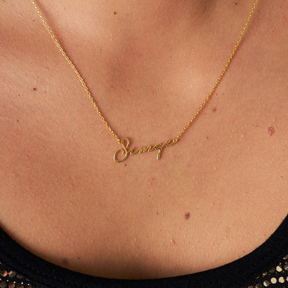 Name Necklace - Signature Font Horizontal Name Necklace