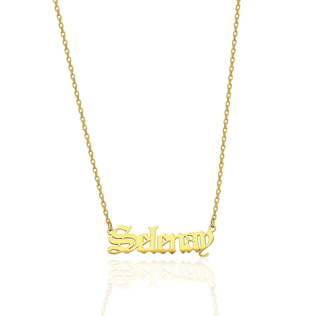 Name Necklace - Complex Inscribed Name Pendant